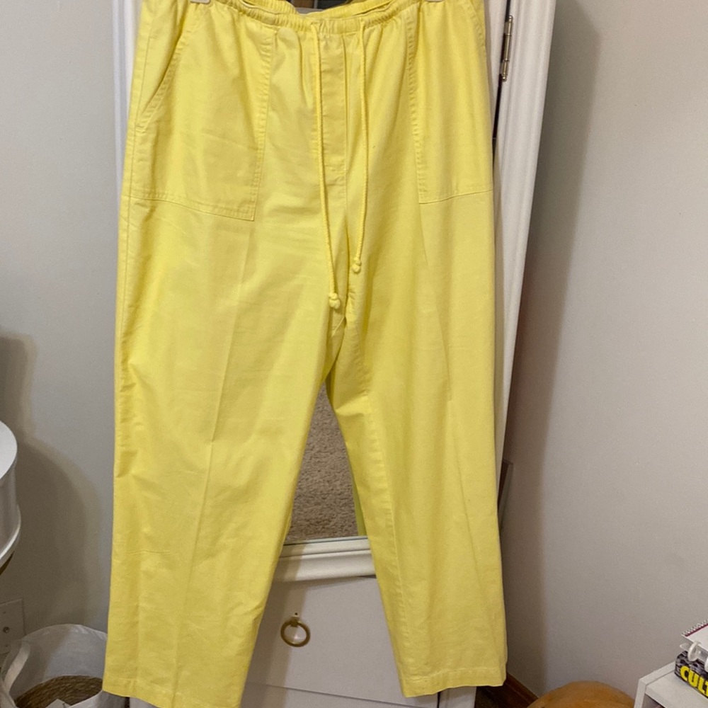 women’s yellow size L,  LLBEAN pants
